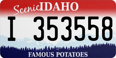 ID license plate I353558