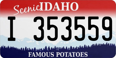 ID license plate I353559