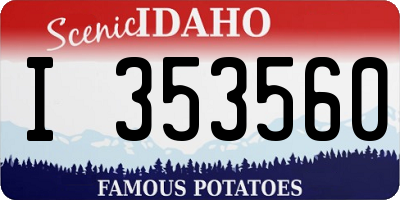 ID license plate I353560