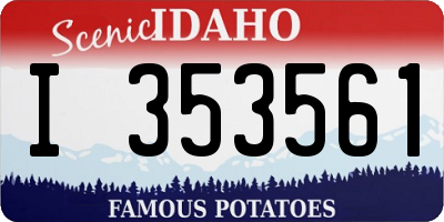 ID license plate I353561
