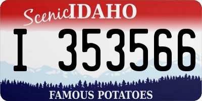 ID license plate I353566