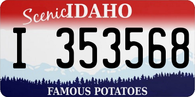 ID license plate I353568