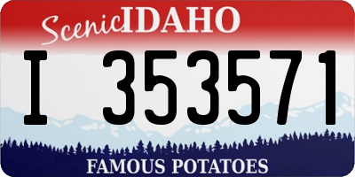 ID license plate I353571