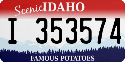 ID license plate I353574