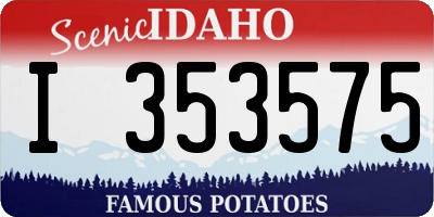 ID license plate I353575