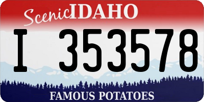 ID license plate I353578