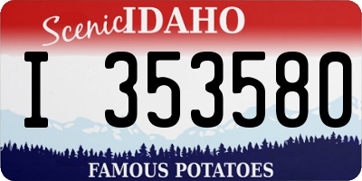 ID license plate I353580