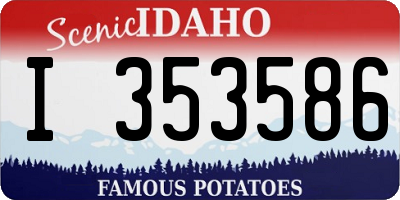 ID license plate I353586