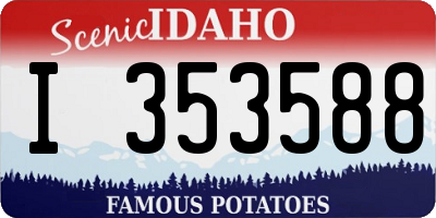 ID license plate I353588