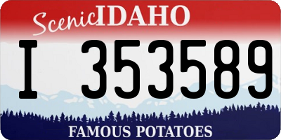 ID license plate I353589