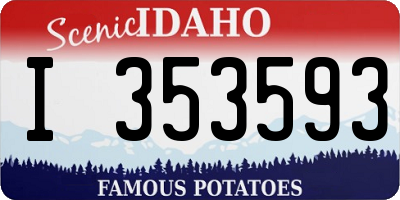 ID license plate I353593