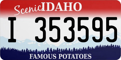 ID license plate I353595