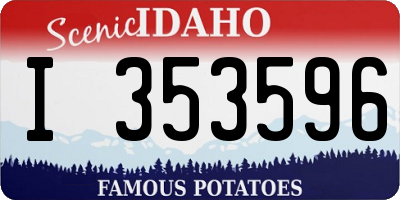 ID license plate I353596
