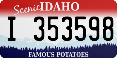 ID license plate I353598