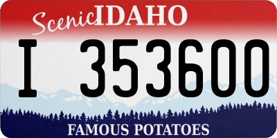 ID license plate I353600