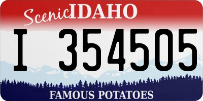 ID license plate I354505