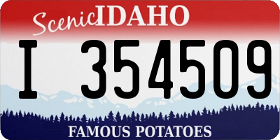ID license plate I354509