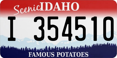 ID license plate I354510