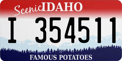ID license plate I354511