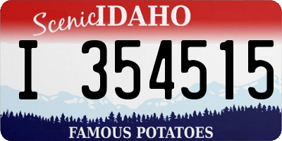 ID license plate I354515