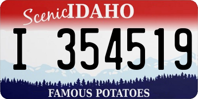 ID license plate I354519