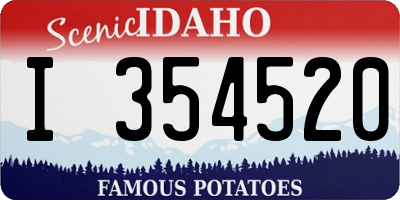 ID license plate I354520