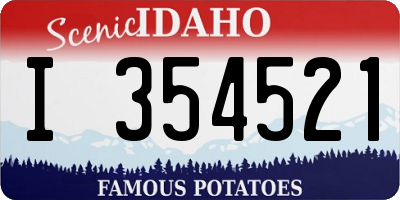 ID license plate I354521