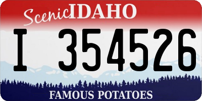 ID license plate I354526