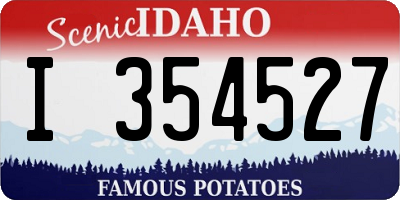ID license plate I354527