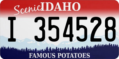 ID license plate I354528