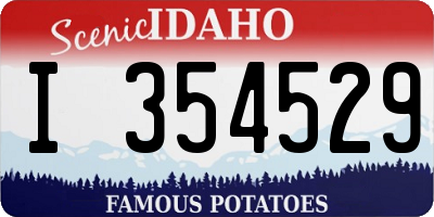 ID license plate I354529