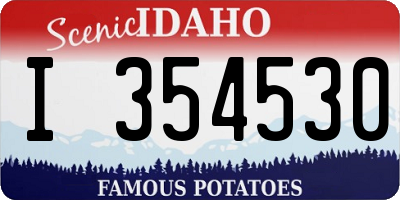 ID license plate I354530