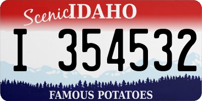 ID license plate I354532