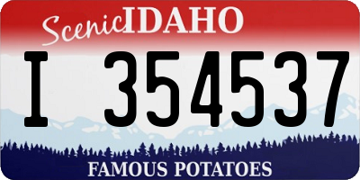 ID license plate I354537