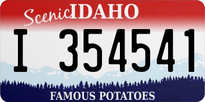 ID license plate I354541