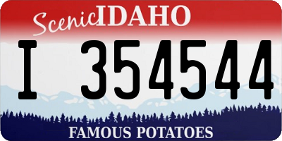 ID license plate I354544