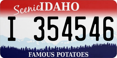 ID license plate I354546