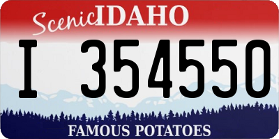 ID license plate I354550