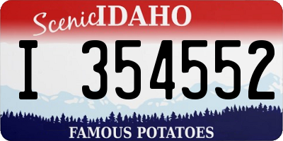 ID license plate I354552