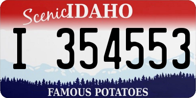 ID license plate I354553