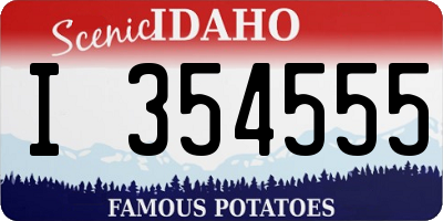 ID license plate I354555