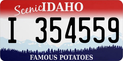 ID license plate I354559