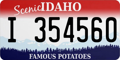 ID license plate I354560
