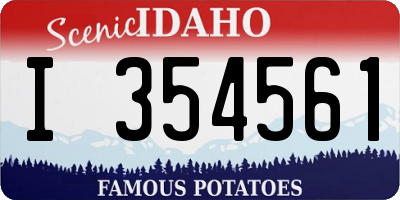 ID license plate I354561