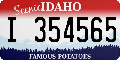 ID license plate I354565