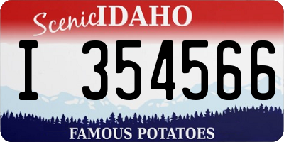ID license plate I354566