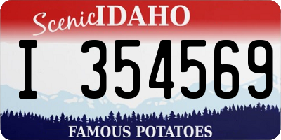 ID license plate I354569