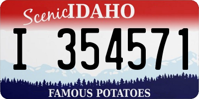 ID license plate I354571