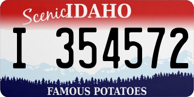 ID license plate I354572