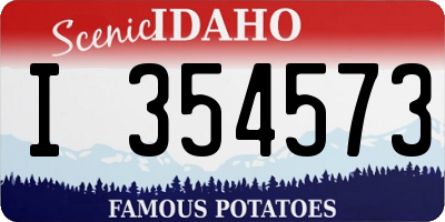 ID license plate I354573